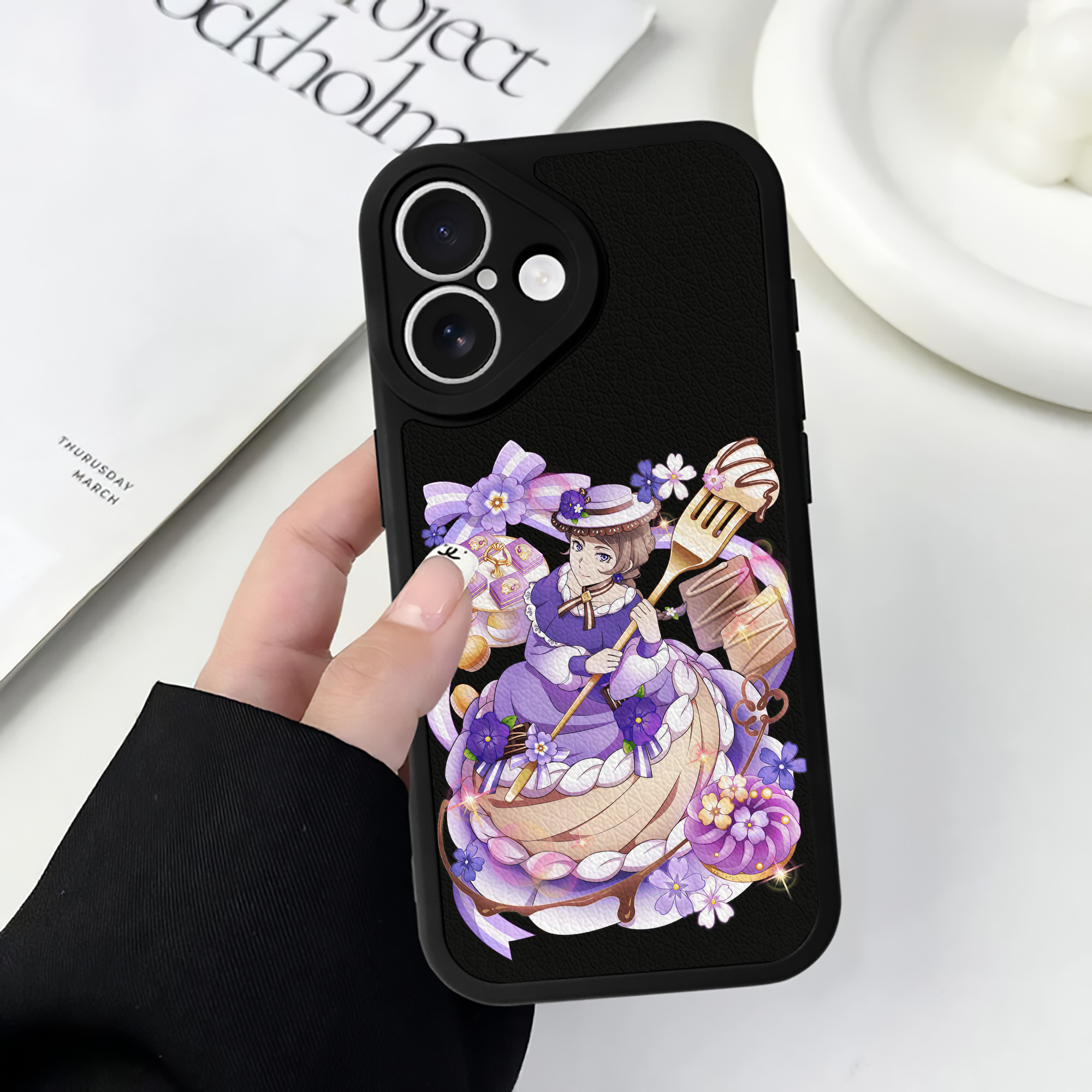 （画像用） 文豪ストレイドッグス Bungo Stray Dogs 【iPhone 16シリーズ対応】シリコンスマホケース（レザー調） 材質：シリコン